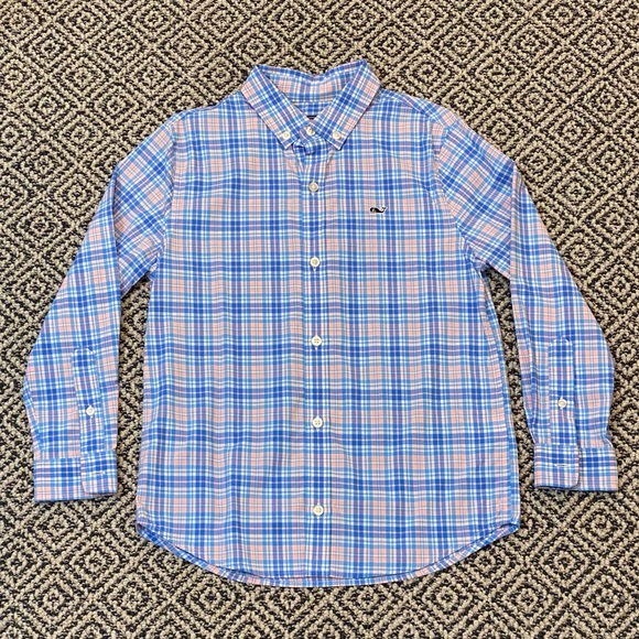 Vineyard Vines Other - 🎉 NWOT! 🎉 Vineyard Vines Sz 7 Blue/Pink Button Down Collared Long-Sleeve Shirt